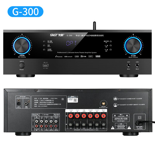 先科（SAST） G-300 功放机 家庭影院5.1声道AV功放机 高保真无线蓝牙家用卡拉ok功放