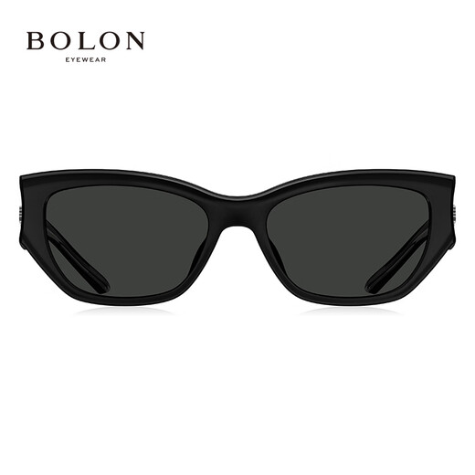 BOLON暴龙眼镜25年新品猫眼太阳镜防晒墨镜潮流线送男友送女友BX5008 C10 亮黑色