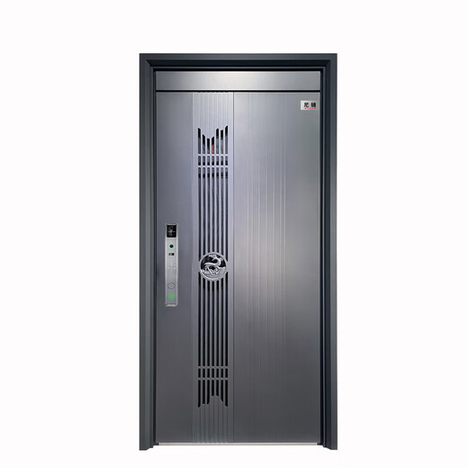 Nijinjia Class Anti-theft Door Household Entry Door Ventilation Door Middle Door Safety Door Higher Door Head + Aluminum Foil Filling + Ventilation and Breathable Anti-Prying Dark Hinging Page Entering Door Custom Door 2150*960/2050*1050 Higher Door Head + Remote Visual Intelligent Lock + Package Installation