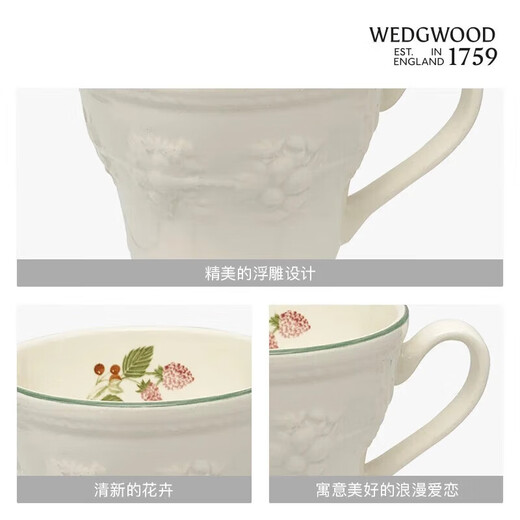 Wedgwood 11.11 Guaranteed Happy Holiday Blue + Raspberry Mug 2 Pack Ceramic Mug Matching Coffee Mug