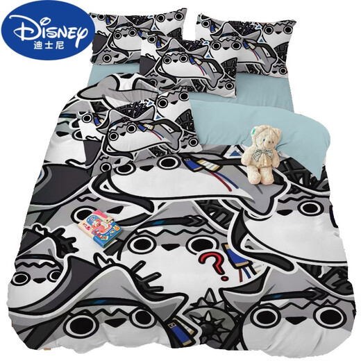 Disney (Disney) Funny Sakaban Turtle Expression Anime-Bettbettblätter und Quilt Set Cotton Vier-teilige Kinderstudentin Einzelbettwäsche 10 Agik693 220*240 Quilt Set