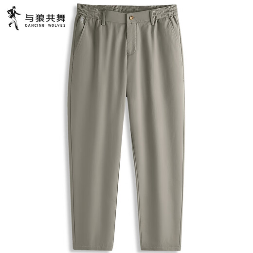 Tanzen Sie mit dem Wolf [Speed ​​Dry 3.0] Dehnen Sie Casual Hosen Männer 2025 Sommer Neue Elastische Taille atmungsaktive Männer -Hosen 4056 Khaki 701 3xl (185)