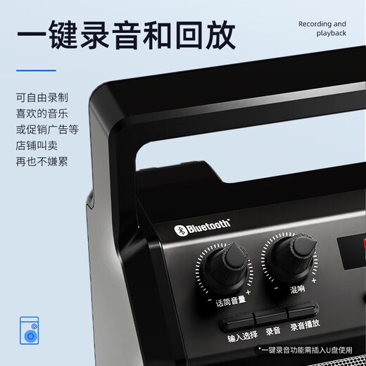 飞利浦（PHILIPS）SD50X户外蓝牙音箱广场舞音响舞台教学小蜜蜂扩音器手提便携式大音量小型音响 SD50X双麦（手持话筒*2）