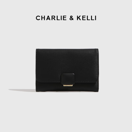 CHARLIE & KELLI官网 CK轻奢包包女2025新款夏简约百搭折叠卡包小巧钱包 红色
