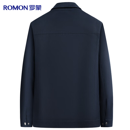 Romon 100% reine Baumwolljacke für Männer mittleren und jungen Menschen Frühlings- und Herbstmäntel für Workwear Casual Revers Daddy Anzug Herrenjacke Hemd