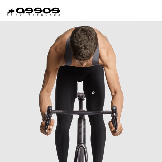 ASSOS Double Arrow Road Cycling Pants Men's Assos Winter Velvet Bib Warm Trousers GT Comfort Style Black L