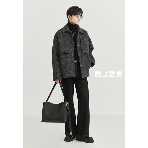 Piaget Zall Plush Single-sided Wool Jacket Men's Loose Work Jacket 2024 Autumn and Winter New U441958 Starry Gray L 175