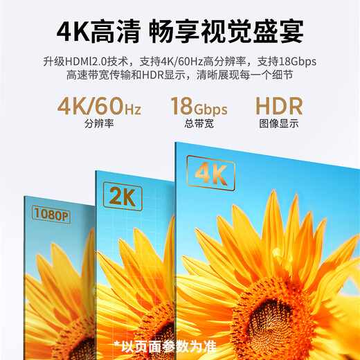 Biaz HDMI cable engineering grade 6 meters 4K/60HZ high-definition cable 3D video cable laptop set-top box connection TV projector display data cable