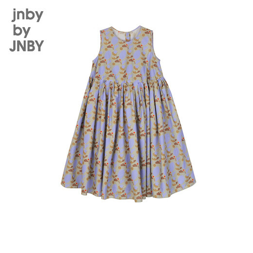jnby by JNBY江南布衣童装无袖连衣裙夏可爱图案休闲中长款裙子女童1N5G12350 599紫色系多彩混杂色 130 cm