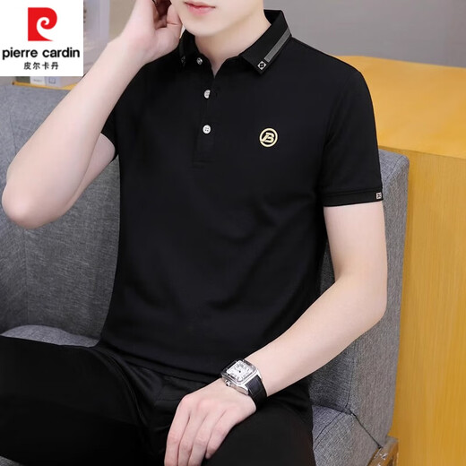 皮尔卡丹（pierre cardin）冰丝短袖t恤男2024夏季新款翻领POLO 衫半截袖中青年上衣男装 683白色 L
