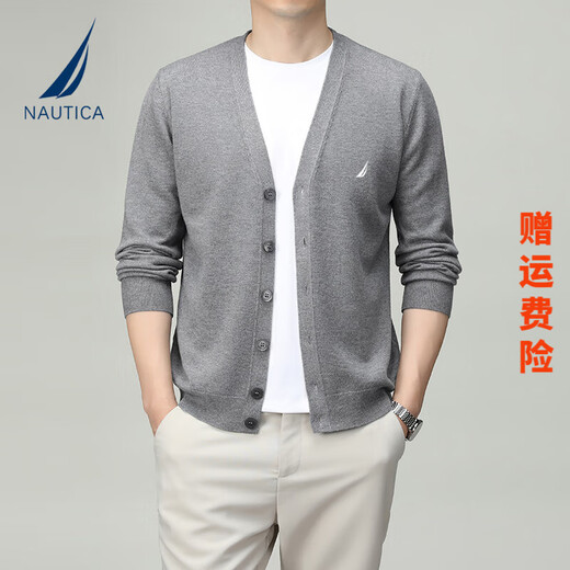 NODIKA Brand Vêtements masculins / Vêtements de vêtements pour hommes, cardigan en laine en V V-cols d'âge moyen et jeunes moutons décontractés, veste de pull tricotée en laine, recommandation blanche 3xl [165-180jin [Jin est égal à 0,5 kg]]]
