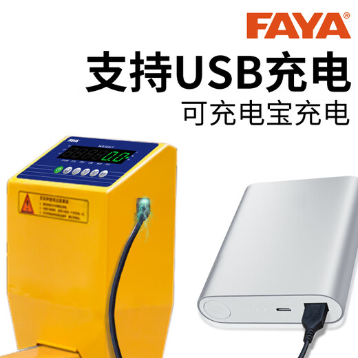 FAYA飞亚电子叉车秤搬运车叉车称重秤手动液压磅秤带打印地牛叉车称 0.5kg3吨锂电款钢制防撞一体仪表 宽叉680mm