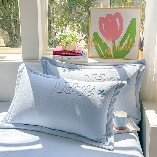 Mercury series cartoon cute cinnamon dog milk velvet four-piece set for children thickened coral velvet quilt cover double-sided velvet warm flannel cute big-eared dog green 1.5m bed sheet style four-piece set (suitable for 200*230 quilt core)