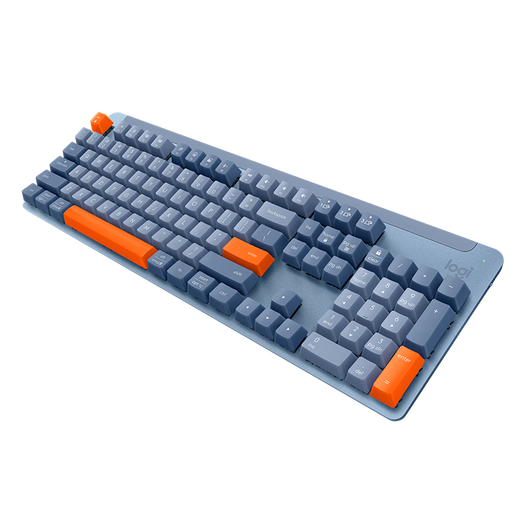 
Logitech K865 wireless mechanical keyboard Bluetooth keyboard 104-key full-size keyboard red axis Gaming keyboard (K845 upgraded model) Daily business office keyboard Misty blue-TTC red axis