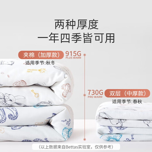 Betis baby quilt autumn and winter beanie blanket constant temperature soothing children kindergarten nap blanket thick quilted 110*140cm