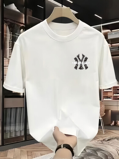 NY-NYC T-shirt de coton américain de style américain de haute qualité pour hommes et femmes lâches d'été