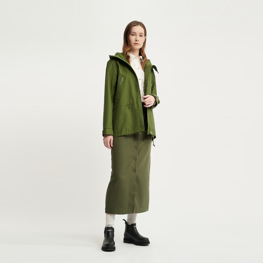 AIGLE AIGLE jacket star's same style windproof, rainproof, breathable, sports casual, fashionable fishtail women's jacket, basil green AR866 40 (170/92A)