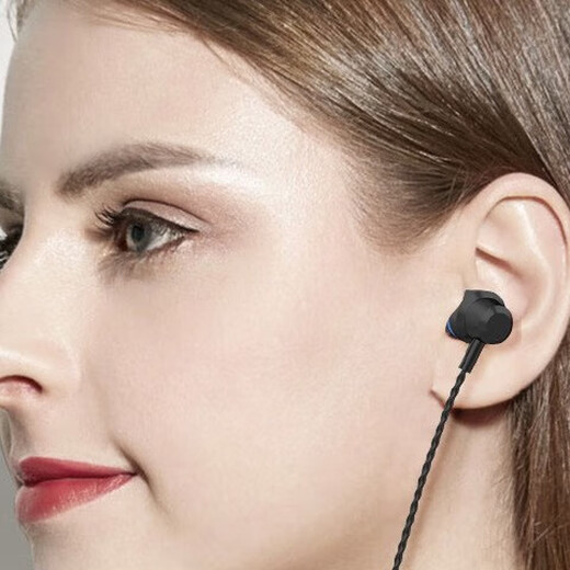 Aolianjian wired earphones, noise reduction, high-quality, game-eating earphones, in-ear, suitable for oppo, Xiaomi, vivo, redmi Honor, 3.5mm interface black earphones