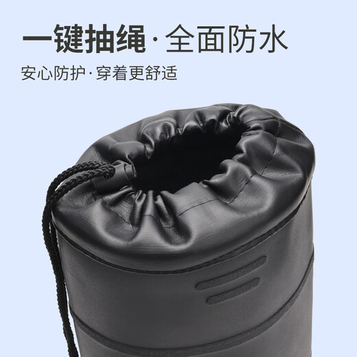 俊步（JUNBU）雨鞋男女雨天户外水鞋钓鱼洗车防雨水防滑劳保雨靴耐磨黑色高筒款 黑色高筒【41厘米】 42
