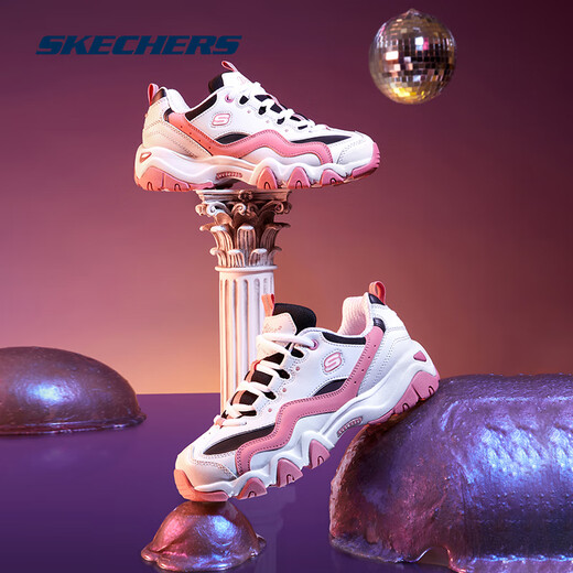 
Skechers women's shoes classic black and white panda shoes 2024 new small white shoes women's milk tea bear thick-soled dad shoes white_silver_WSL_11979 35 [inner length 22cm]