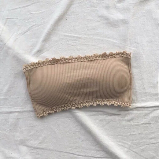 Kua Ge Strapless Student Korean Style Underwear Women's Sports Wrap Chest High School Student Girls Bottoming Bandeau Bra Gray One Size 80-120Jin Jin is equal to 0.5 kg