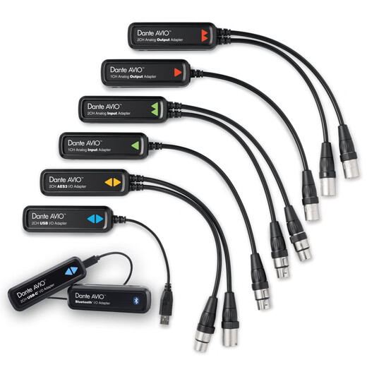 DANTE BY AUDINATE Dante AVIO adapter digital-to-analog converter Dante pigtail digital audio network transmission input and output channel ADP-USBC-AU-2X2 (TypeC adapter)