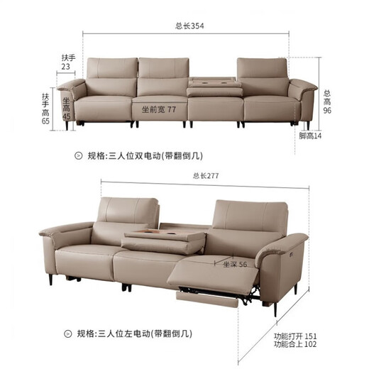 Gujia Home Furnier (Kuka) Moderne elektrische Funktion Sofa Null gegen die Wandtoper