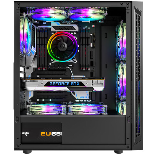 Patriot A15 boîtier d'ordinateur de bureau MATX/ATX grand boîtier 240 boîtier principal de bureau refroidi à l'eau et refroidi par air noir (la plaque de fer n'est pas transparente sur le côté)