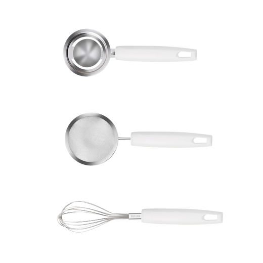 Baige baby food supplement tool 304 stainless steel egg white separator egg white separator filter screen baking tool [Food mesh leak + egg white separator + egg white separator]