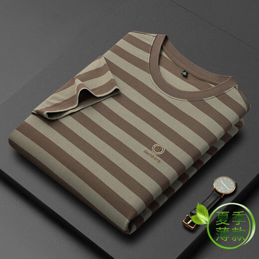 
MASTER POLO Paul T-shirt official brand luxury short-sleeved polo shirt men summer middle-aged lapel loose large size business casual military green 6195 L