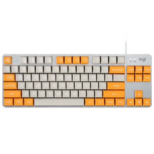 罗技（Logitech）K835有线机械键盘游戏电竞键盘84键电脑办公键盘个性pbt键帽送男友 K835青橙键帽版 单光 红轴