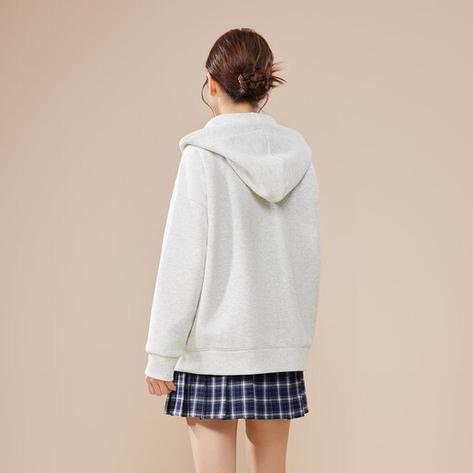 IEF/爱依服2025秋季新款基础通勤休闲百搭字母绣花连帽卫衣外套