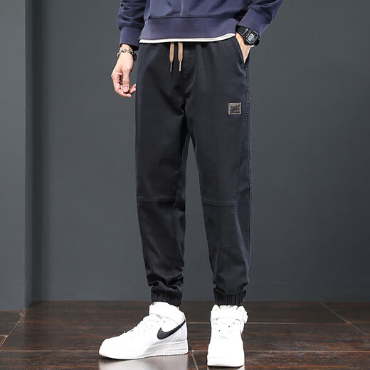 Jüdische Casualhose Herren Frühling und Herbst Neue trendige Marke Arbeit Kleidung Lose Harem Hosen Bindungen Füße Sport lang Hosen Männer 689 Kamel M.