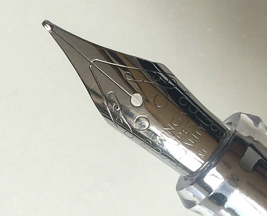 永生698钢笔配件M顺滑软弹笔尖0.7mm通用659 银色尖 0.7mm 官方标配 明尖