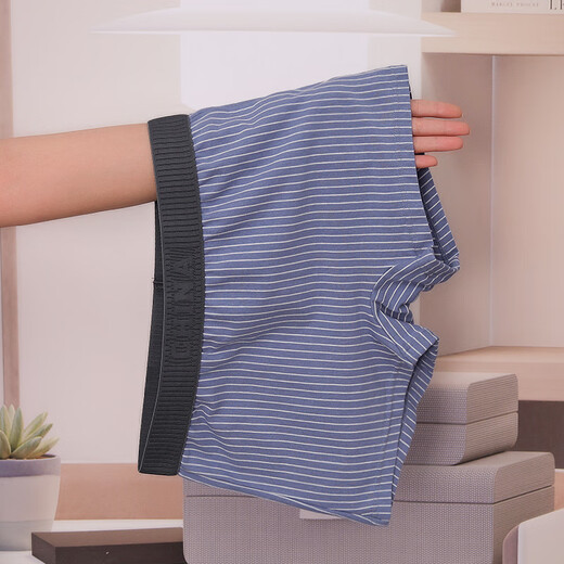 Ran Yilans neue Pure Cotton Damen-Unterwäsche-Unterwäsche Sportwäsches Boxerhosen Streifen Trendy und personalisierte Mädchen Boxer-Boxer-Shorts 3 Streifen D6197 Schwarz + dunkelgrau + hellgrauer Anzug Durchschnittlich Größe M Gewicht 80-100 Jin [Jin gleich 0,5 kg]