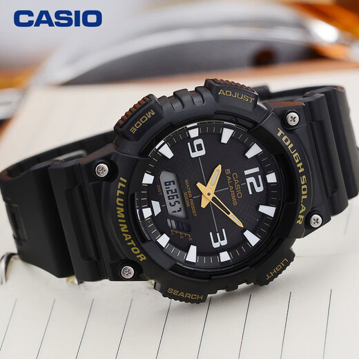 CASIO watch men's optical kinetic energy waterproof and shockproof sports electronic Japanese and Korean watch as a gift for boyfriend AQ-S810W-1B