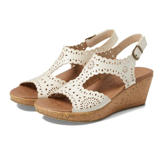 Skechers Women's Shoes Sandals Wedge High Heel Sandals Casual Outdoor Fashion Versatile Comfort White Size 35/US5