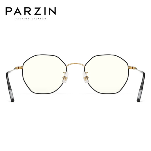 帕森（PARZIN）可配度数近视眼镜架 时尚金属多边形镜框显脸小 15738