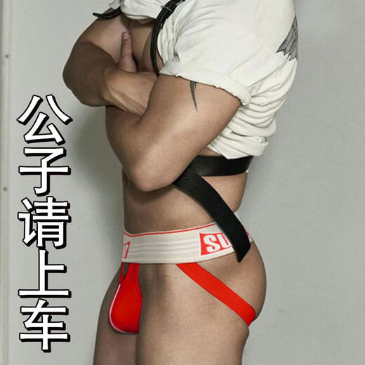 角色扮演性感睡衣男士专用自慰内裤夫妻刺激制服诱惑小胸丁字裤三 黑色-情趣内裤床上约会战袍免脱 男士内裤丁字裤男