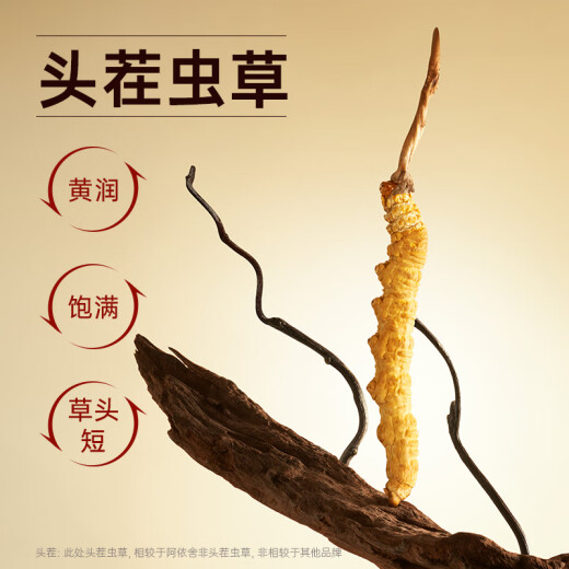 阿依舍冬虫夏草约5根/克20根约4克虫草礼盒礼品送长辈端午节礼物