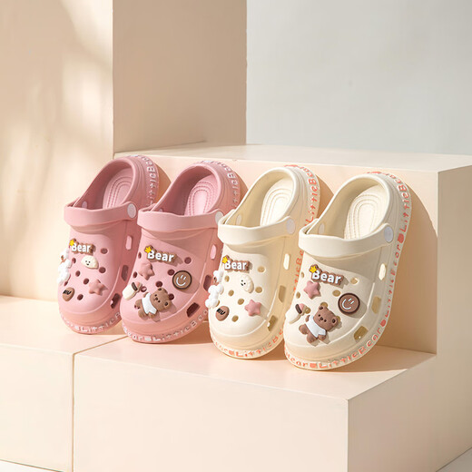 Sandales pour enfants 2024 Nouveaux chaussures de trou de garçons et de filles d'été bébé anti-glip