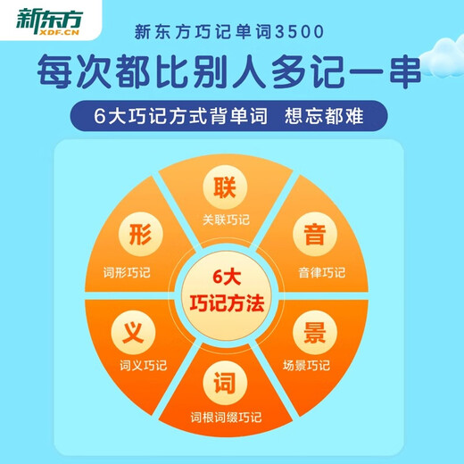 新东方单词宝典红宝书巧记单词3500小学初中高中英语短语词汇背诵英语学习词汇手册零基础学英语单词红宝盒 第1级（1-3年级）