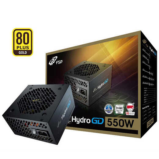 FSP Blue Storm II Generation GT500 rated 500W/550W/400W power supply white brand desktop host power supply a FSP Hydro GD550 rated 550W Gold