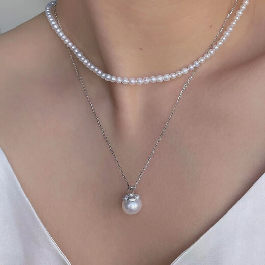 DL 1998 Fat Donglai same style pearl pendant single persimmon persimmon Ruyi natural l fresh water genuine S925 silver small persimmon necklace single silver pendant - chain not included