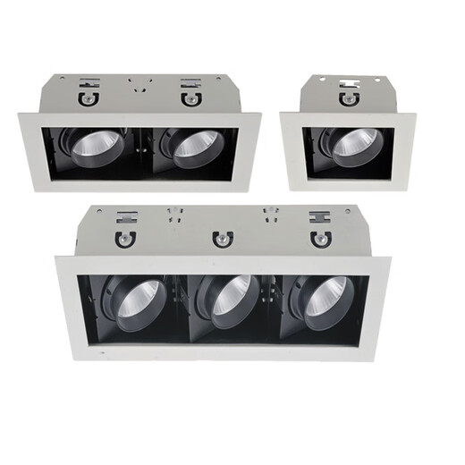 Sidon Lighting LED-Kühlergrill Spotlight CES841H-M Eingebrauchtes CES842 Einkopf-Doppelkopf-Waging-Lampe CES843 CES841H-M-7W-3000K