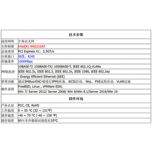 PERCKO Gigabit network card PCI-E X1 Intel intel I210 chip Gigabit single electrical port computer desktop wired network card server I210T4 four-port network card linux