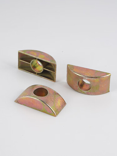 XMSJ Crescent Washer Plastic Semi-circular Washer Alloy Half-Moon Nut Executive Desk Furniture Screw Four-in-One Connector M8 M8 Black 15 pcs