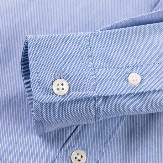 HAZZYS brand children's clothing boys' shirt spring new classic lapel simple handsome fashion casual long-sleeved shirt ice crystal blue 130cm