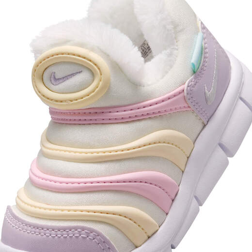 Nike (NIKE) official NIKE DYNAMO FREE SE Nike caterpillar baby sneakers IQ3161 101 sail white/metallic silver/white/gypsum color 25