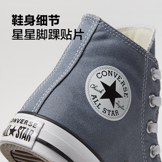 Converse Official All Star Männer und Frauen High-Top-Leinwand Schuhe Silber creme grau grau grau grau A02786C A02786C 41
